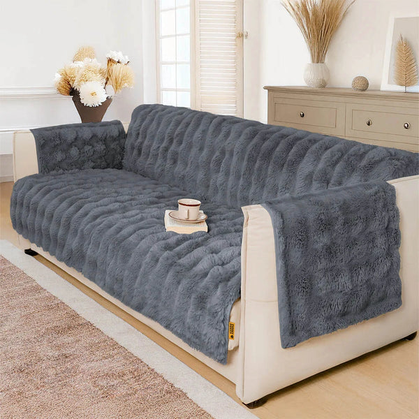 Water-resistant Fluffy Soft Furniture Protector Couch Cover-EverDry