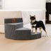 Cozy Corduroy Joint-Friendly Removable Spiral Pet Stairs - CreamyStep