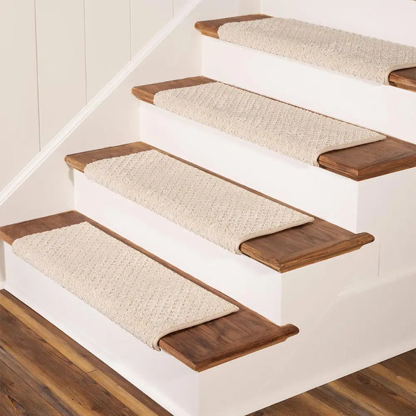 Soft Plush Indoor Stair Protectors Pet Friendly Tape Free Carpet Stair Treads