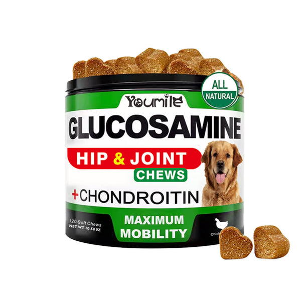 Hip & Joint Glucosamine Supplement for Dogs - Supports Mobility and Pain Relief Naturally