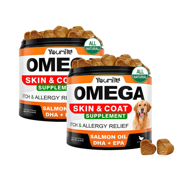 Omega-3 Fish Oil Supplement for Dogs - Supports Coat & Skin Health