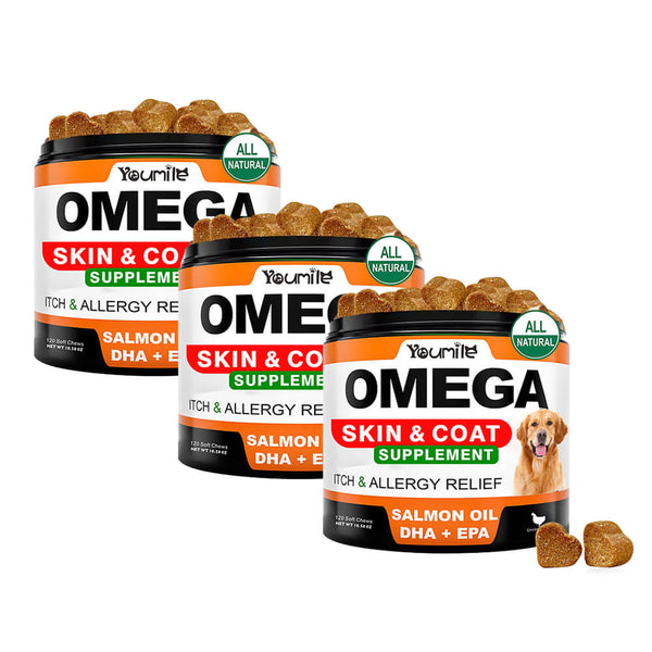 Omega-3 Fish Oil Supplement for Dogs - Supports Coat & Skin Health