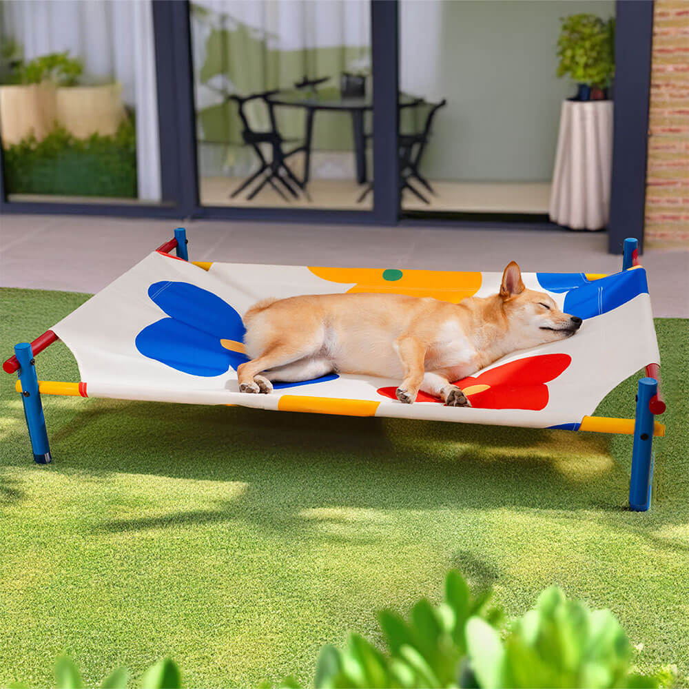 Cama de perros de aluminio vibrante de estilo de impresión de verano - paraíso de verano